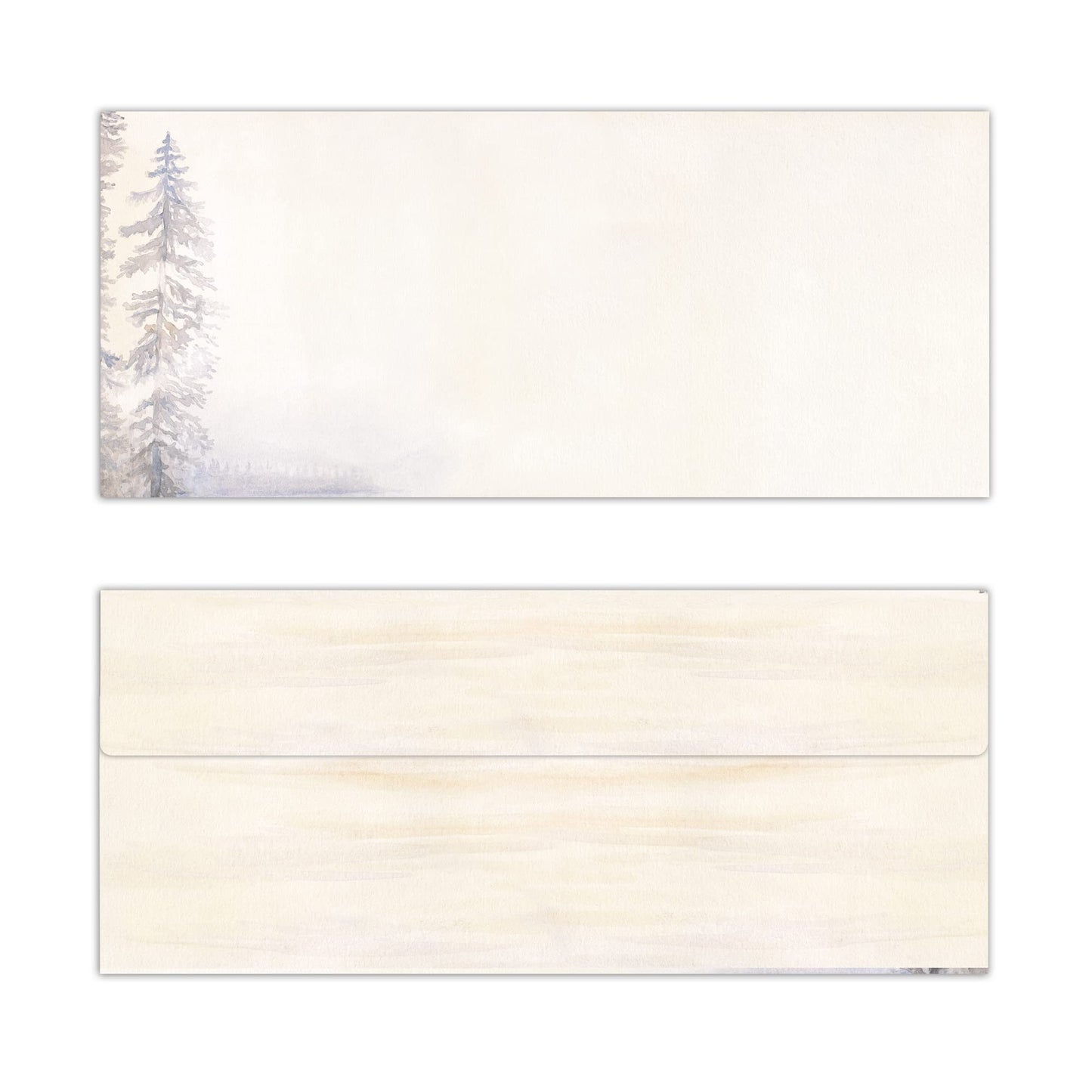 Morning Mist Letterhead and Envelope Set, 75 Pieces