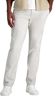 Men's Straight Fit Flat Front Khaki Pants
