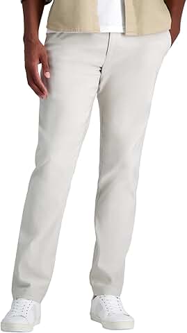 Men's Straight Fit Flat Front Khaki Pants