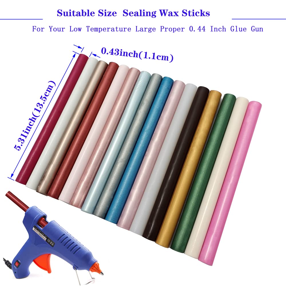 Gold Wax Seal Sticks 16 Pieces for 0.44 Inch Gun