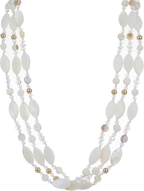 Colorful Multi-Strand Beaded Statement Necklace Set