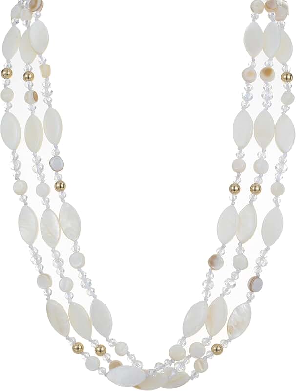 Colorful Multi-Strand Beaded Statement Necklace Set