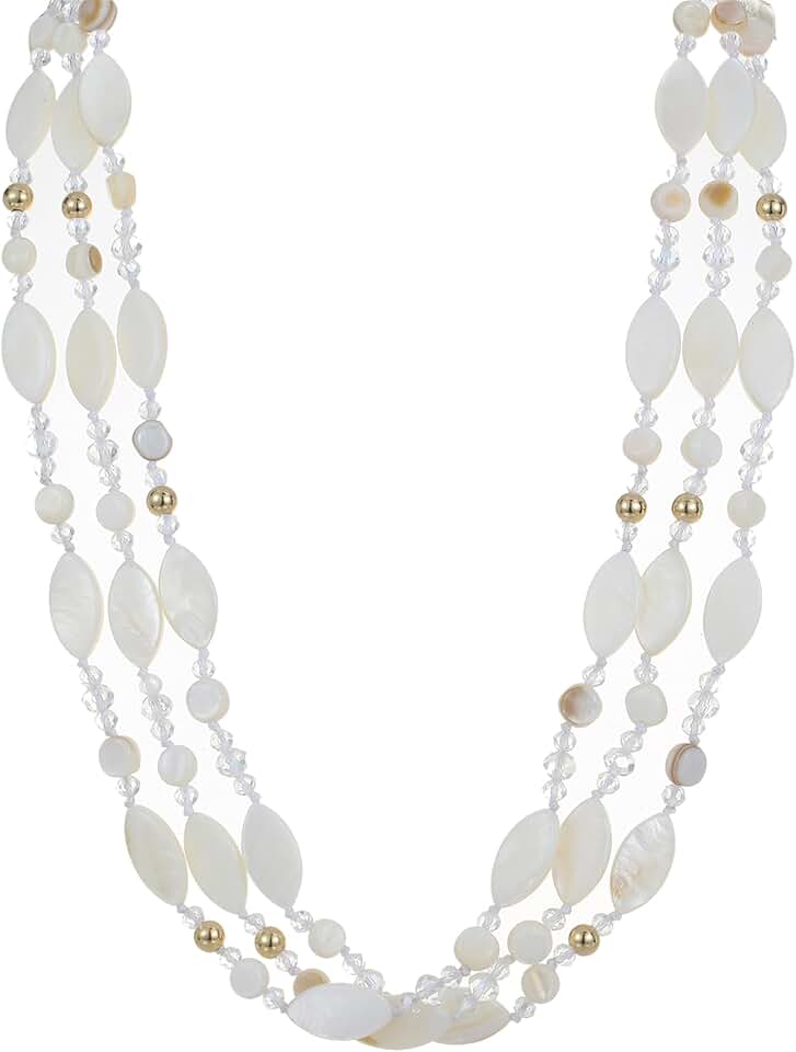 Colorful Multi-Strand Beaded Statement Necklace Set