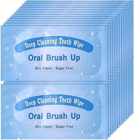 100 Disposable Textured Deep Cleaning Teeth Wipes