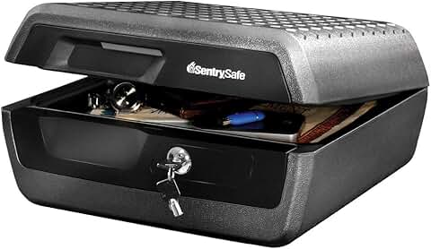 Fireproof and Waterproof Document Safe with Key Lock