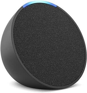 Small charcoal speaker with Alexa and early access