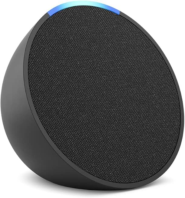Small charcoal speaker with Alexa and early access