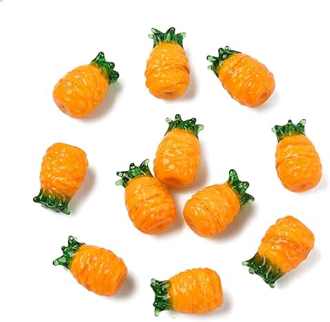 10 Pineapple Beads for Jewelry and Crafts