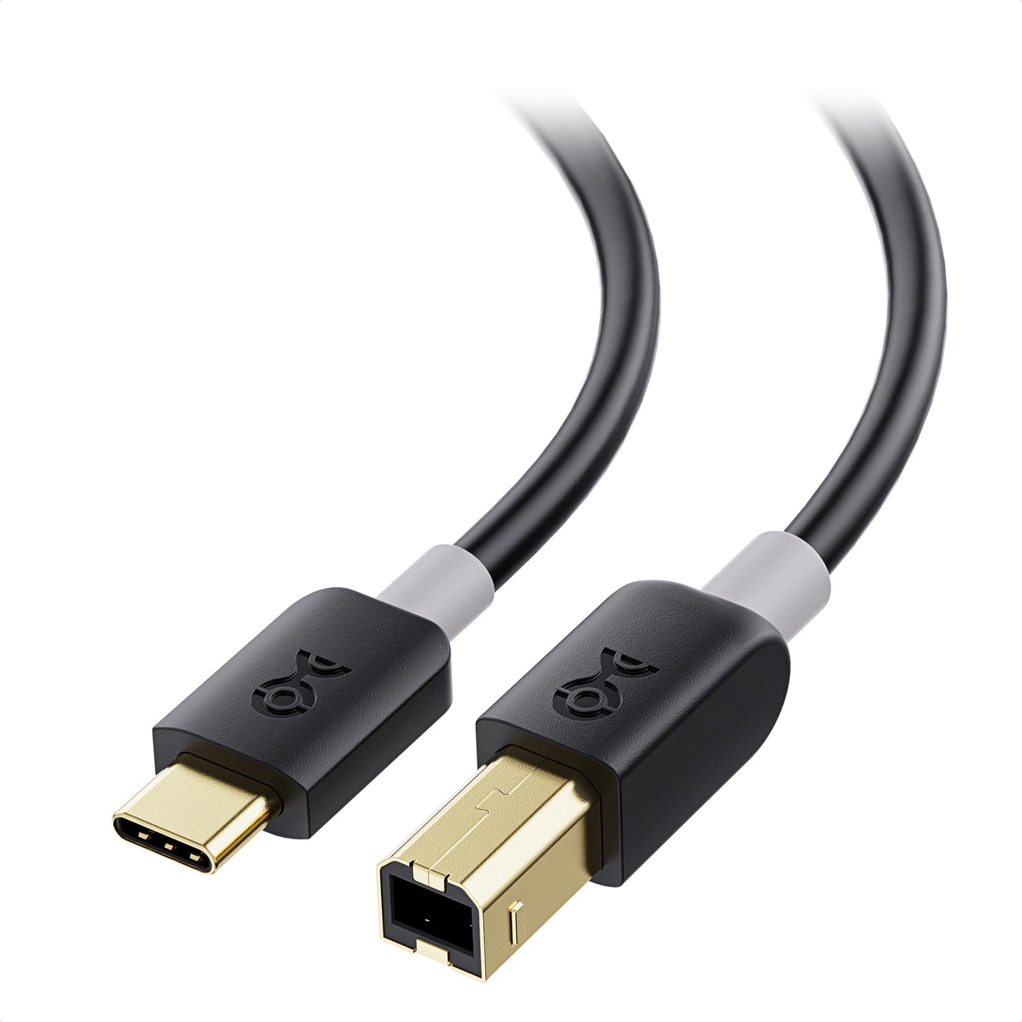 1 ft USB B to USB C cable for printer, scanner, MIDI, and digital piano