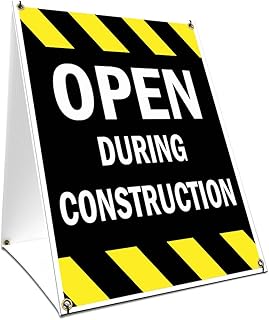 A-Frame Sidewalk Construction Sign, 18x24
