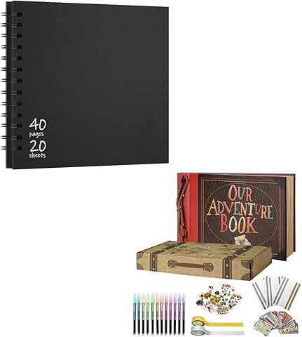 DIY 8x8 Inch Hardcover Kraft Scrapbook Album