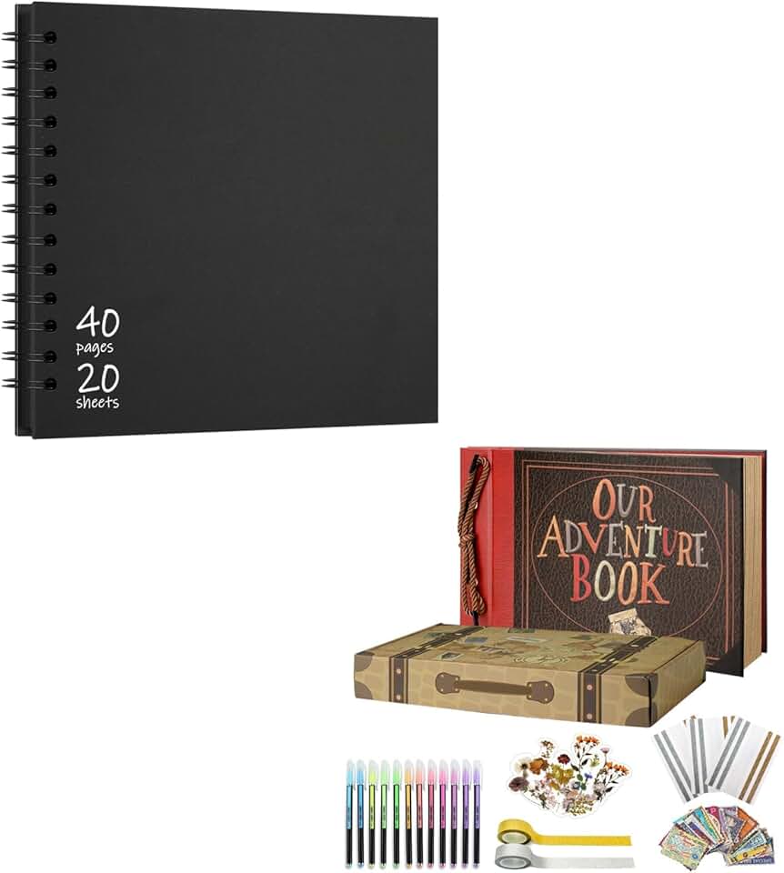 DIY 8x8 Inch Hardcover Kraft Scrapbook Album