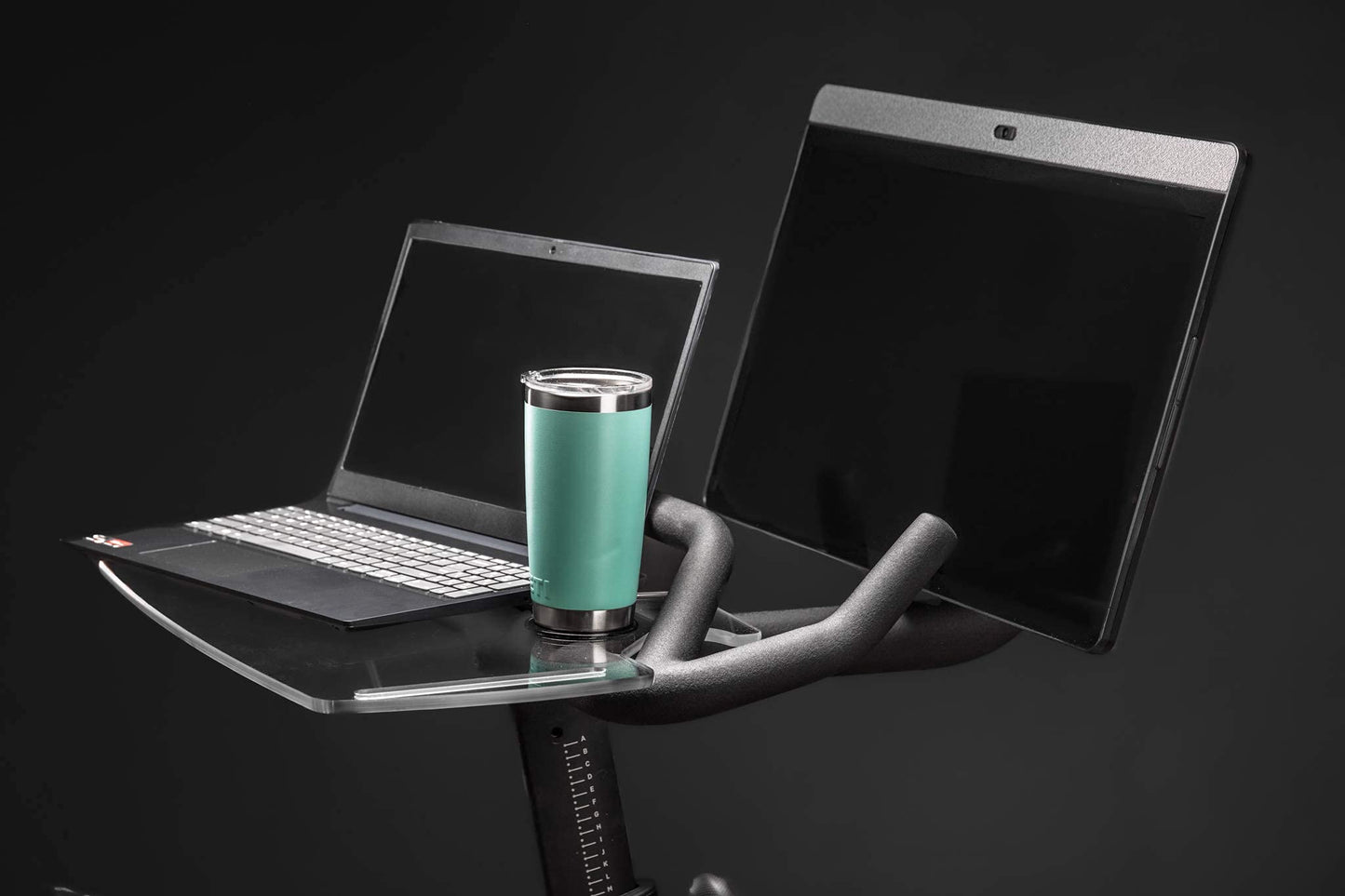The Tray+ | Compatible with Peloton Bike+ (Plus Models), Made in The USA, Laptop & Desk Tray Holder | Designed with Premium Grade Acrylic Materials - The Ultimate Peloton Accessories