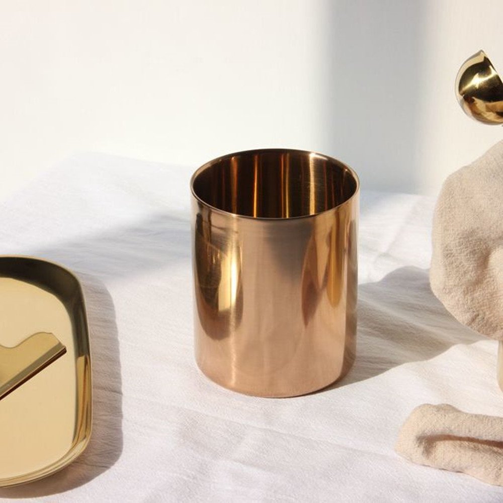 Rose Gold Stainless Steel Pen and Brush Holder