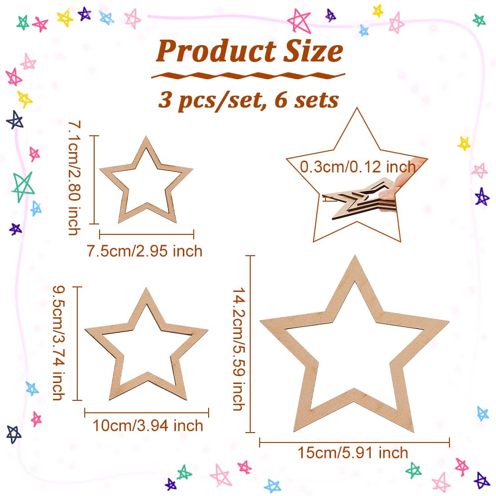 StarDream Hoop Rings 18pcs 3 Sizes