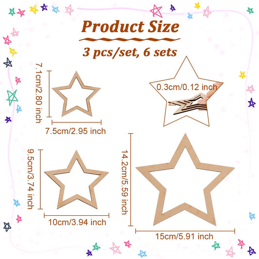 StarDream Hoop Rings 18pcs 3 Sizes