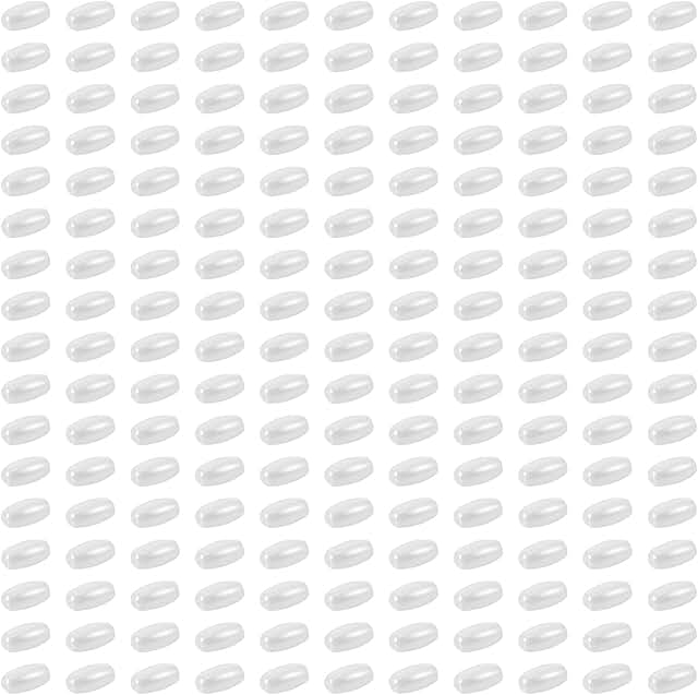 1000pcs White Pearl Oat Beads for Jewelry and Decor