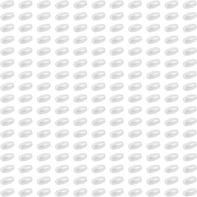 1000pcs White Pearl Oat Beads for Jewelry and Decor