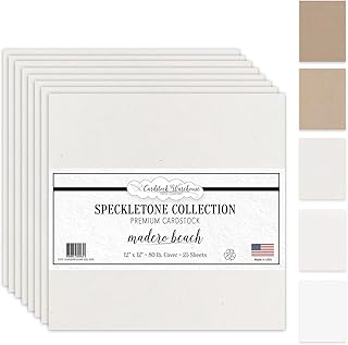 12x12" Madero Beach Sand Cardstock, 25 Sheets