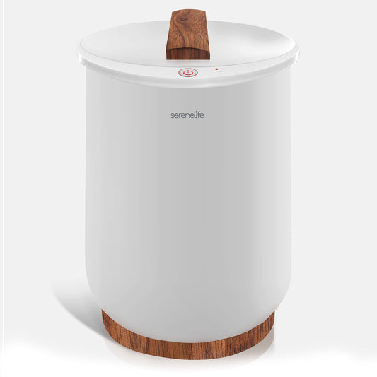 Warmer Bucket Style-White Large Portable Spa Blanket Heater for Bathroom, Auto Shut Off, Fits Up to Two Oversized Towels, Bathrobe, Throw Pillow, PJ, Clothes