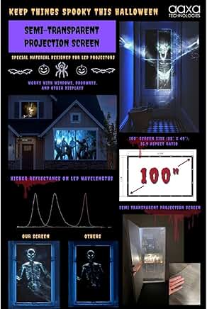 Semi-transparent 100-inch rear projection screen