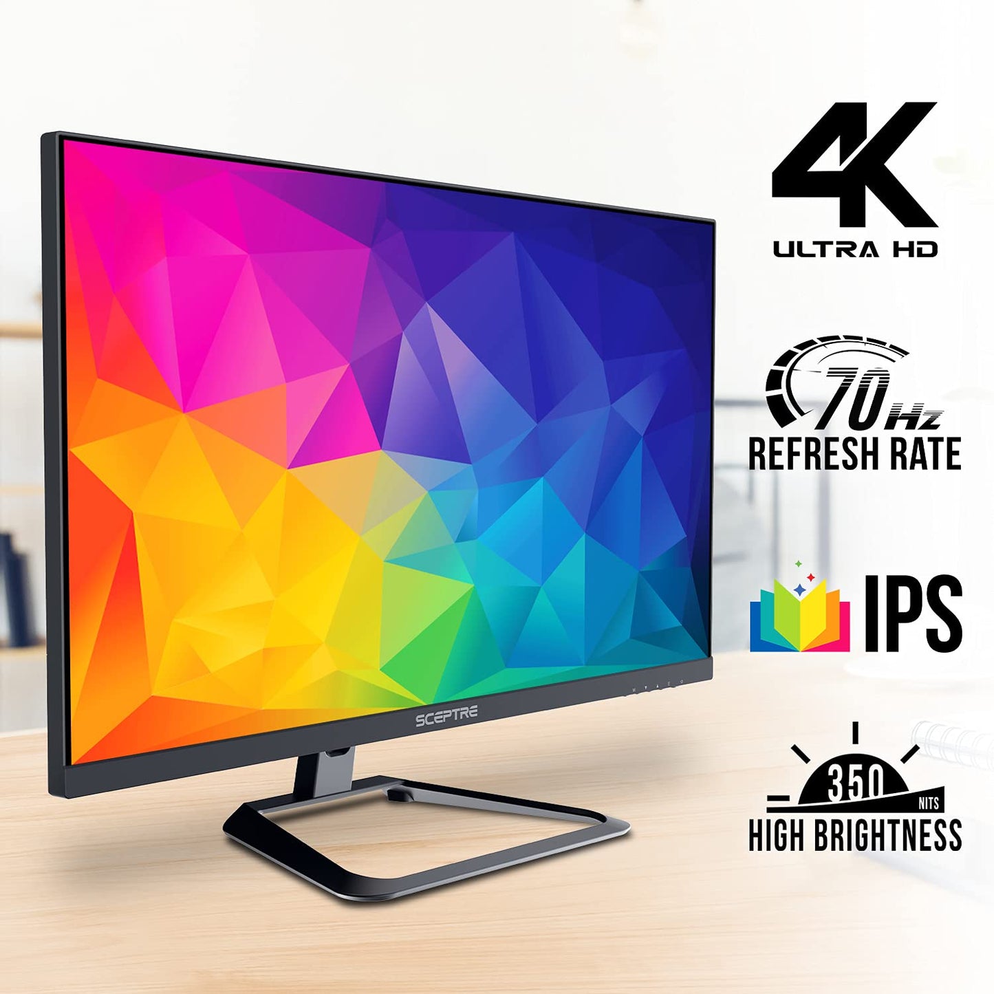 4K IPS 27" 3840 x 2160 UHD Monitor up to 70Hz DisplayPort HDMI 99% sRGB Build-in Speakers, Black 2021 (U275W-UPT)