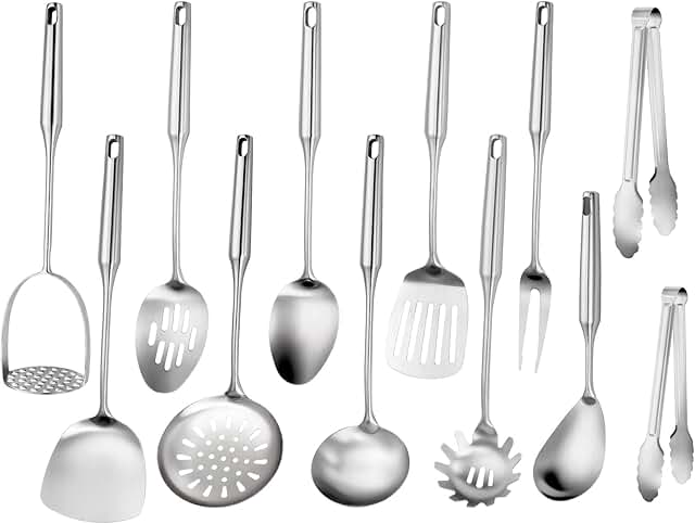 12-Piece Stainless Steel Kitchen Utensil Set