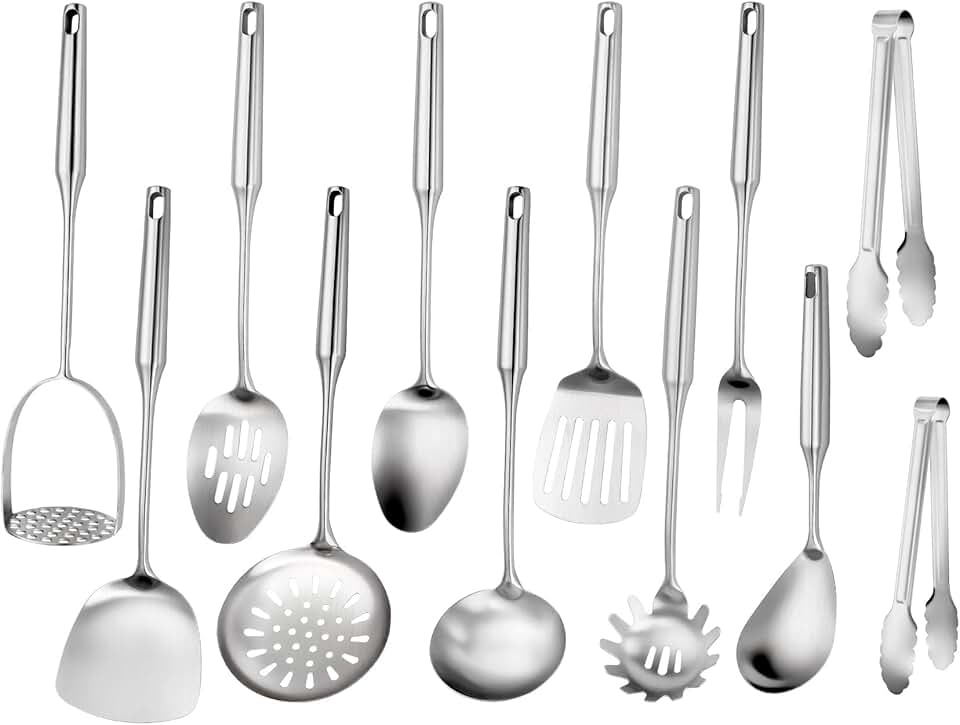 12-Piece Stainless Steel Kitchen Utensil Set