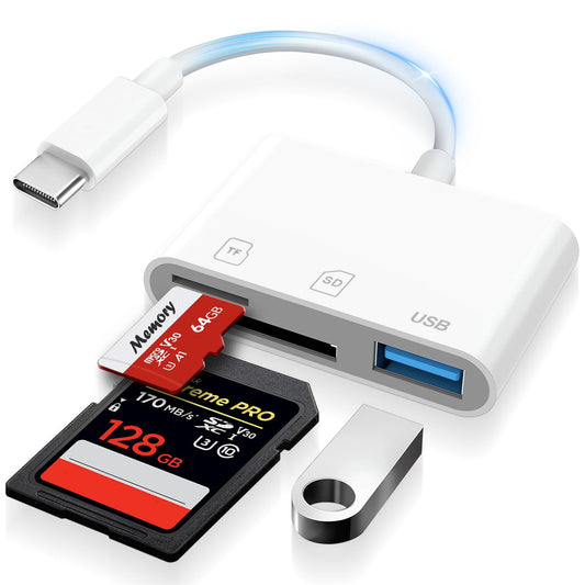 USB C SD Card Reader for iPhone and Android Devices