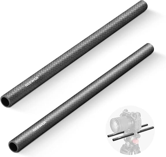 Two 15 mm Carbon Fibre Extension Rods for Camera Support