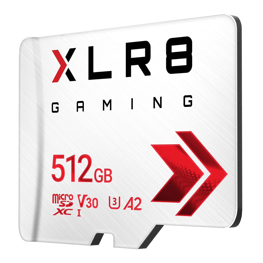 XLR8 512GB Gaming Class 10 U3 V30 microSDXC Flash Memory Card - 100MB/s, Class 10, U3, V30, A2, 4K UHD, Full HD, UHS-I, micro SD