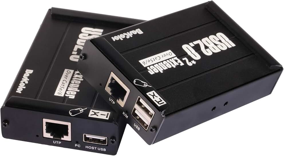 USB Extender Over Cat6 Up to 262Ft with 2 USB Ports