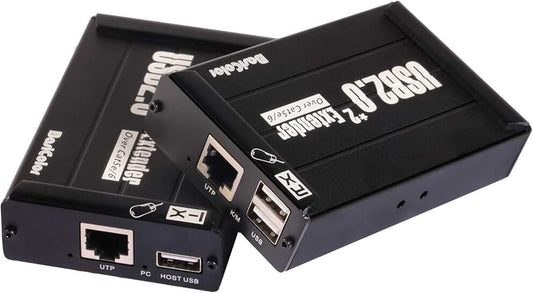 USB Extender Over Cat6 Up to 262Ft with 2 USB Ports