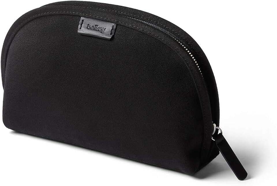 Leather and fabric pouch for daily essentials
