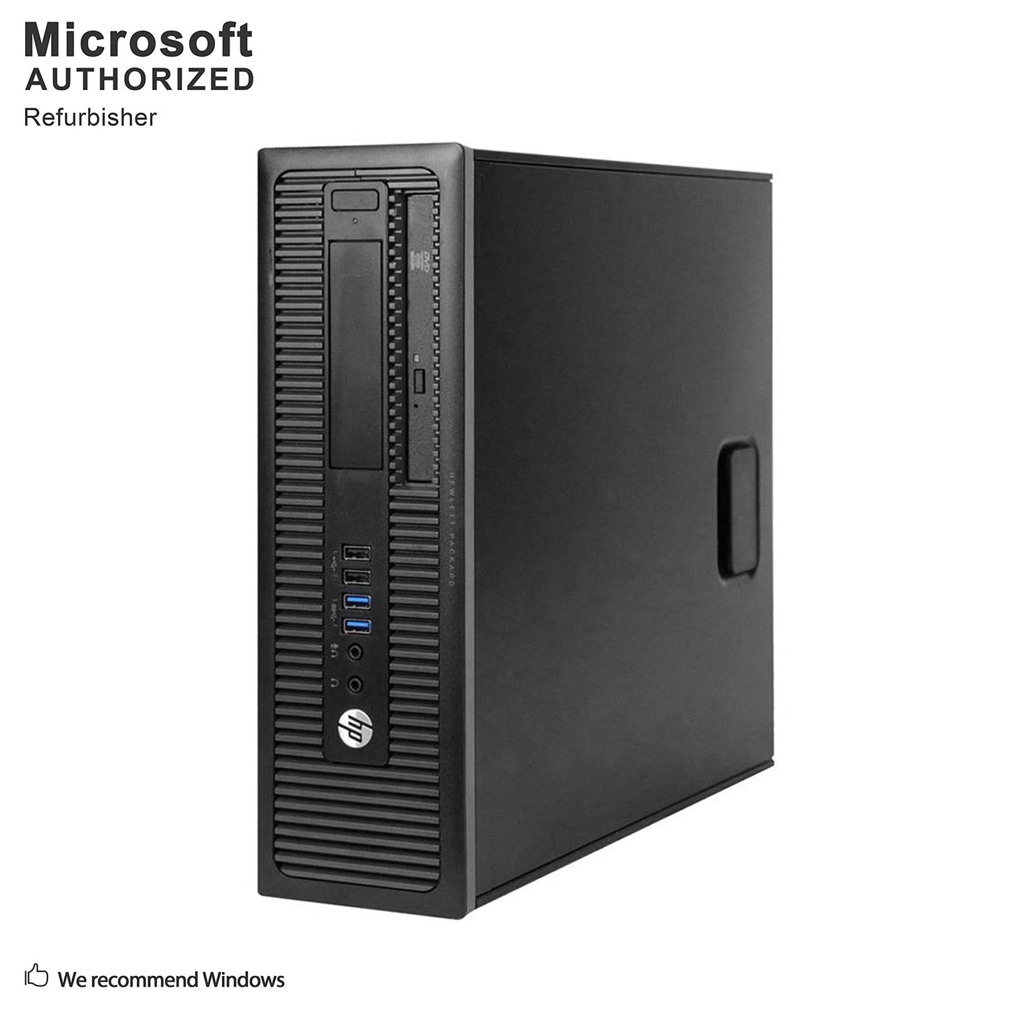 EliteDesk 800 G1 SFF High Performance Business Desktop Computer, Intel Quad Core i5-4590 upto 3.7GHz, 16GB RAM, 1TB HDD, 256GB SSD (boot), DVD, WiFi, Windows 10 Professional (Renewed)