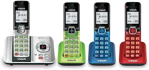 4-Handset Cordless Phone with Answering and Caller ID