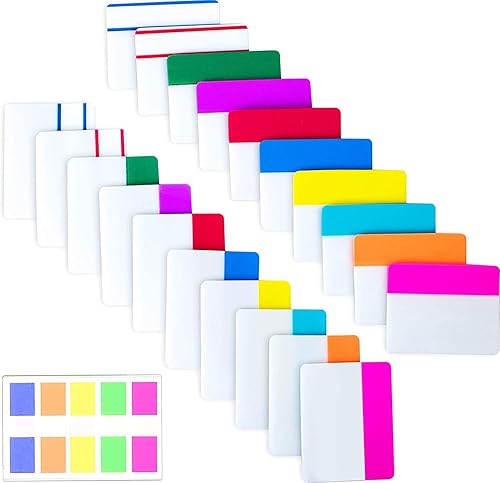 500 Repositionable 2-Inch Writable Color File Tabs