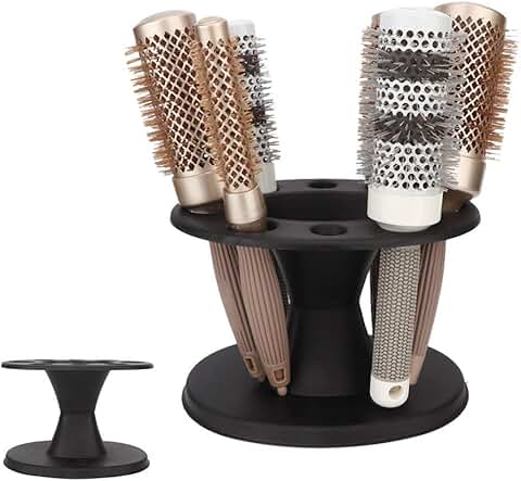 Round Hairbrush Holder and Organizer