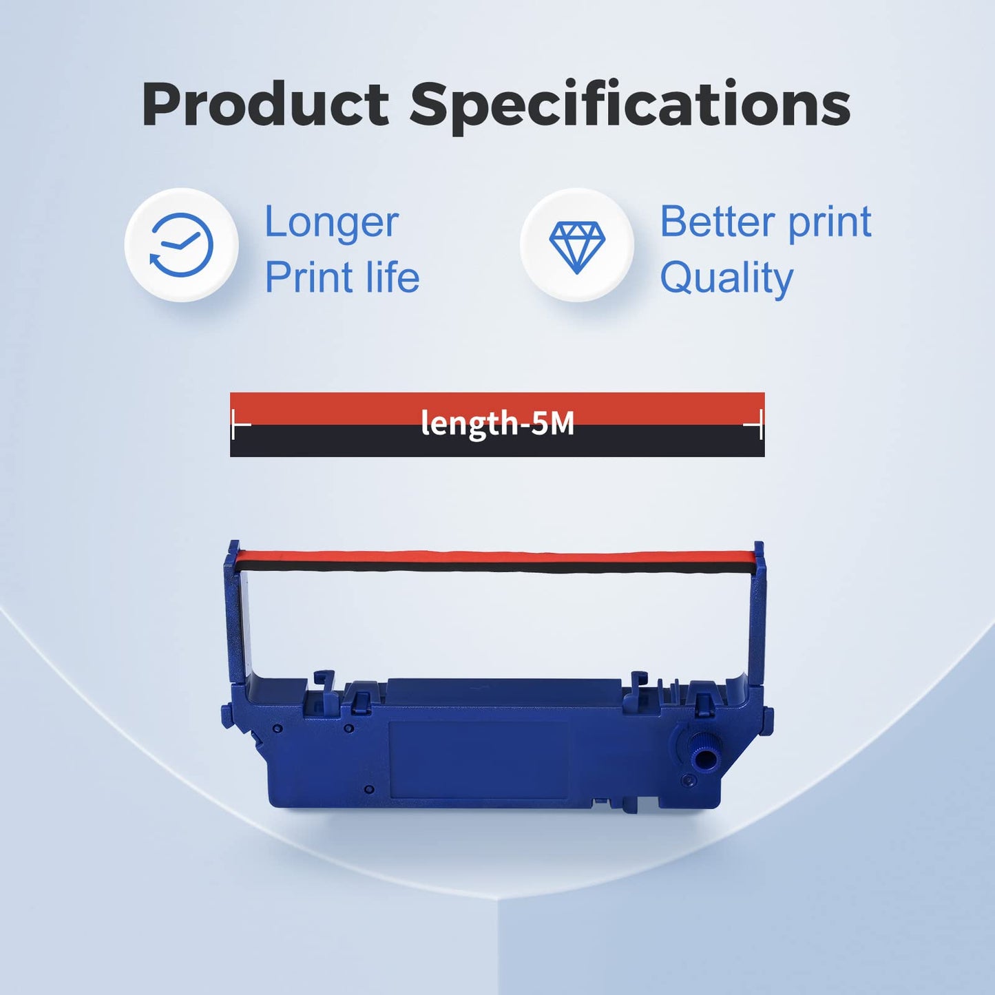Compatible Ink Ribbon Replacement for Star SP700 RC700 SP700BR RC700BR Printer Ribbon SP712 SP712R SP717 SP742R SP747 SP740 (Black/Red 24-Pack)