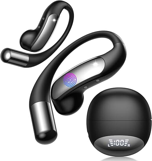 Wireless Open Ear Earbuds with 84Hrs Playtime and Waterproof
