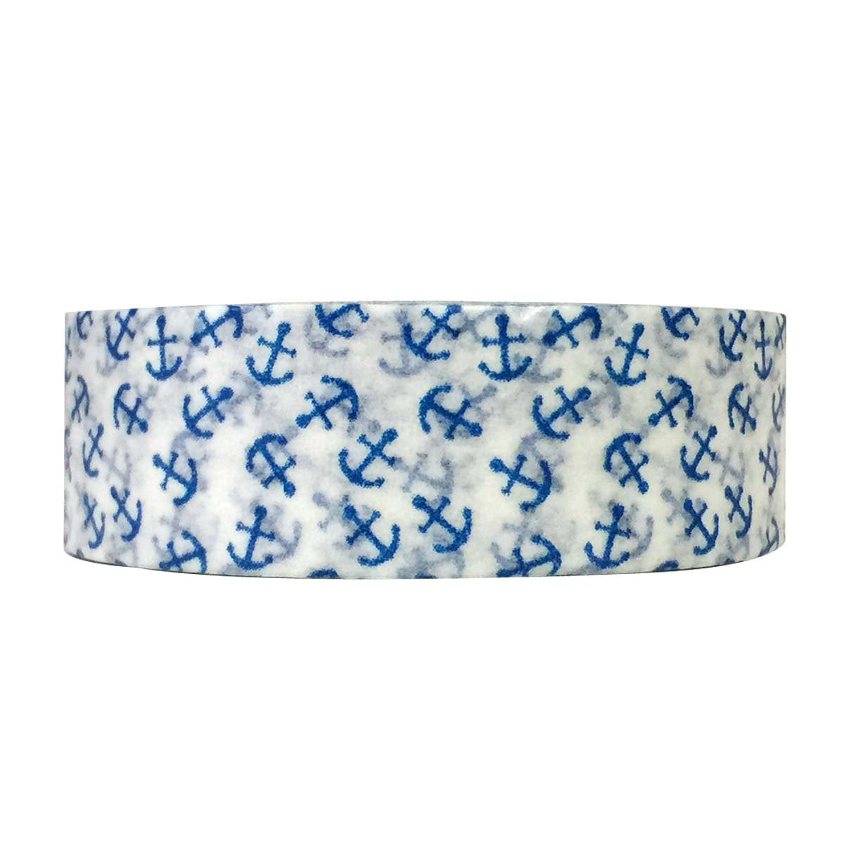 Colorful Patterned Washi Tape with Blue Anchors