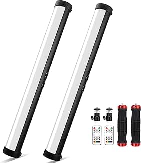 Two RGB LED Video Light Sticks with Effects