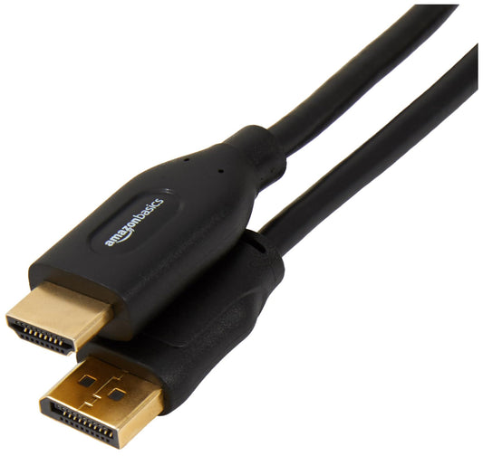 DisplayPort to HDMI Cable, 6 ft, 4K@30Hz, Black