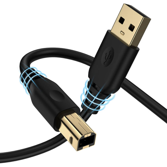 10FT USB Printer Cable A to B for Scanner and Printer