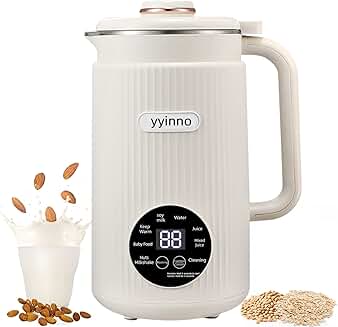 Large Capacity Nut Milk Maker with Delay Timer and Keep-Warm