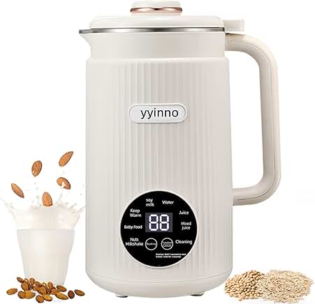 Large Capacity Nut Milk Maker with Delay Timer and Keep-Warm