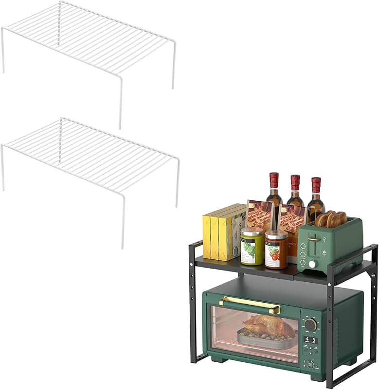Large Extendable Steel Shelf for Cabinets and Microwaves