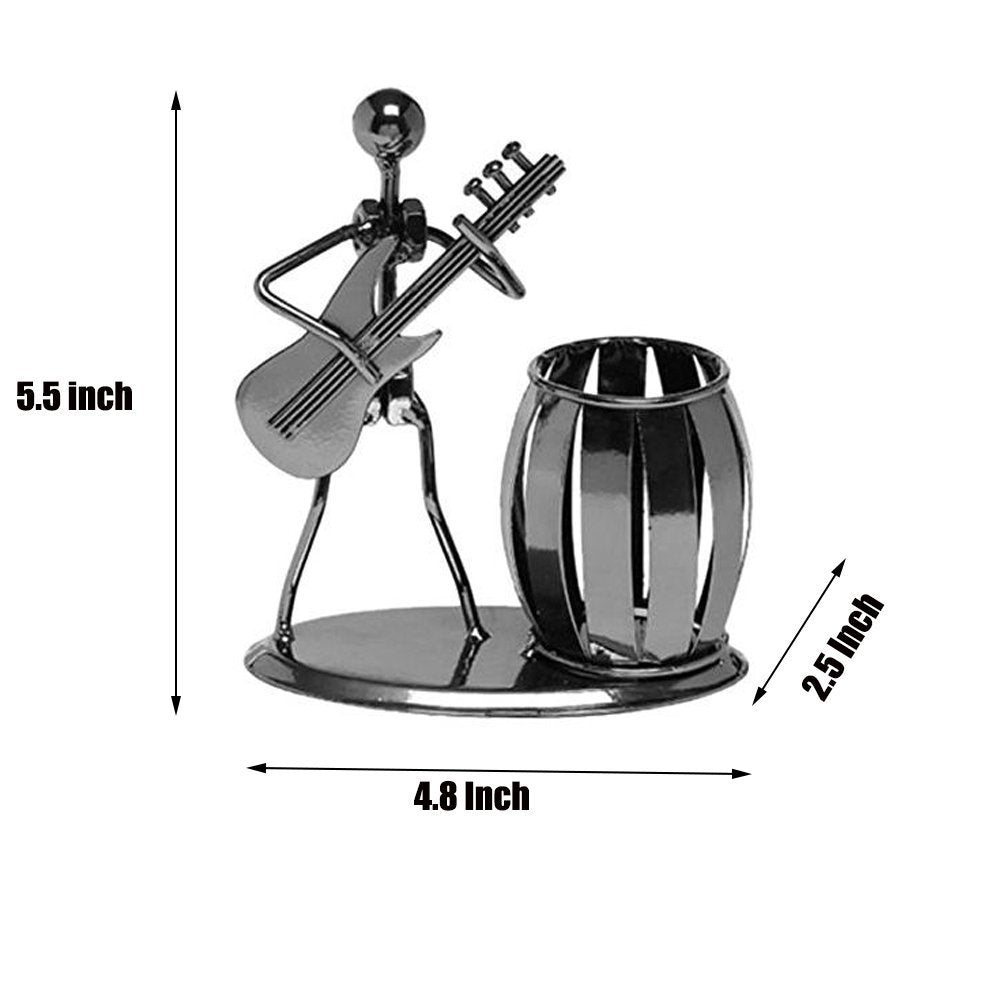 Metal Guitar Art Pencil and Pen Holder for Desk