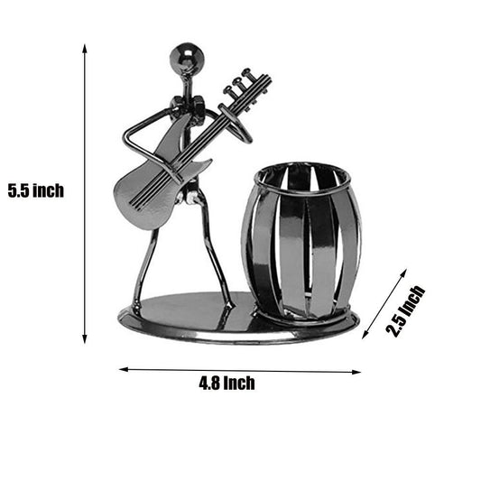 Metal Guitar Art Pencil and Pen Holder for Desk