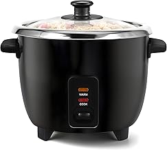 6-Cup Electric Rice Cooker with Stainless Steel Pot